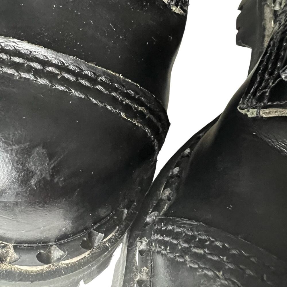 Original Gripfast Black Cap 6 Eye Steel Toe Leather Combat Boots Size 3.5 UK - Picture 5 of 14